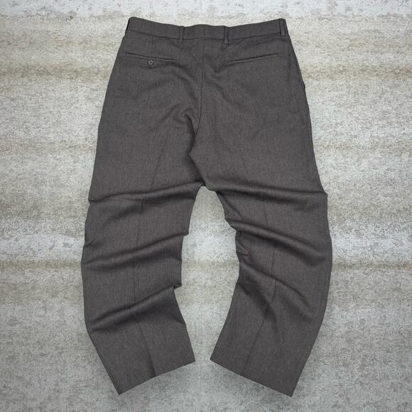Vintage 80s Levis Dress Pants 36x30 Relaxed Flared Fit Chocolate Brown Made USA - Picture 1 of 4